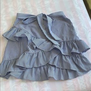 Striped blue skirt